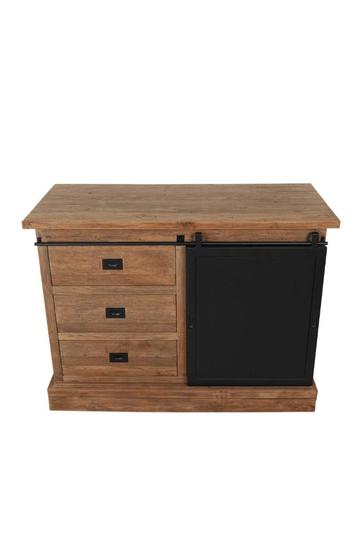 Teakhouten landelijk dressoir 120