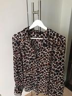 Viscose bloes in luipaard motief en zilveren lurex draad, Kleding | Dames, Blouses en Tunieken, Caroll, Ophalen, Zo goed als nieuw