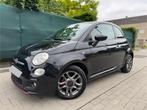 Fiat 500S 2013 1.2 benzine 101dkm riem vervangen! Navi euro6, Voorwielaandrijving, 4 zetels, Lederen bekleding, Zwart