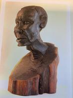 Ebbenhouten beeld 'De oude man', Antiek en Kunst, Ophalen