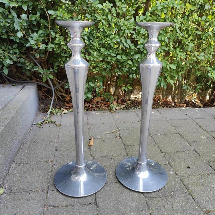 Design kandelaars, Huis en Inrichting, Woonaccessoires | Kandelaars en Kaarsen, Gebruikt, Kandelaar, 25 tot 50 cm, Metaal, Ophalen