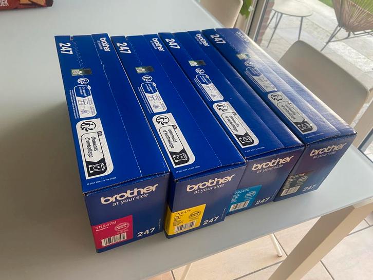Brother toner cartridge - TN247, magenta, geel, cyaan, zwart, Computers en Software, Printerbenodigdheden, Nieuw, Cartridge, Ophalen