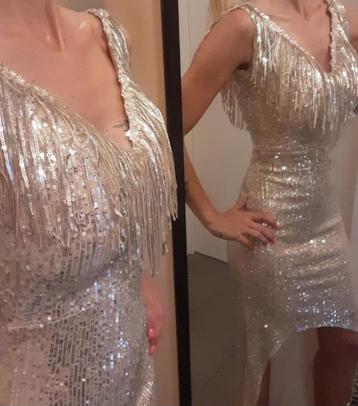 Volledig nieuwe feestelijke jurk let pailletten maat S beschikbaar voor biedingen