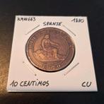 Espagne 10 Centimos 1870, Timbres & Monnaies, Monnaies | Europe | Monnaies non-euro, Enlèvement ou Envoi, Monnaie en vrac, Autres pays