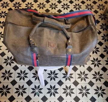 Grote lederen vintage tas; kangol, Enlèvement ou Envoi