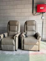 Elektrische lederen relaxzetels met liftfunctie, Huis en Inrichting, Ophalen, Zo goed als nieuw, Leer, Relaxzetel, fauteuil relax, relax zetel, relaxstoel, zetel