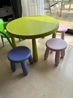 IKEA kindertafel groen en 4 stoeltjes