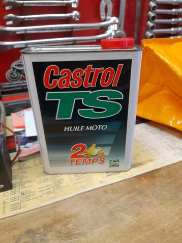 Oude Castrol TS Moto 2-takt 2T lege oliekan beschikbaar voor biedingen