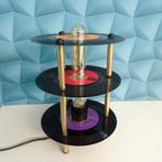 Lampe rétro en vinyle faite maison, blanc chaud (5 watts), Neuf, Moins de 50 cm, Enlèvement ou Envoi, Autres matériaux