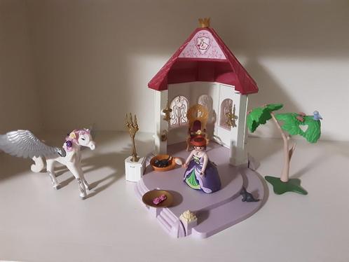 PLaymobil prinsessenkasteel en pegasus, Kinderen en Baby's, Speelgoed | Playmobil, Zo goed als nieuw, Complete set, Ophalen of Verzenden