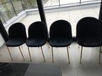 Velvet eetkamer stoelen met gouden poten, Huis en Inrichting, Stoelen, Ophalen, Zo goed als nieuw