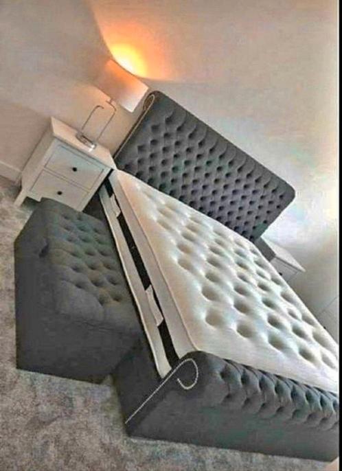 Elegante Bedframe met Knopen – Beschikbaar in Meerdere Maten, Huis en Inrichting, Slaapkamer | Beddengoed, Nieuw, Verzenden