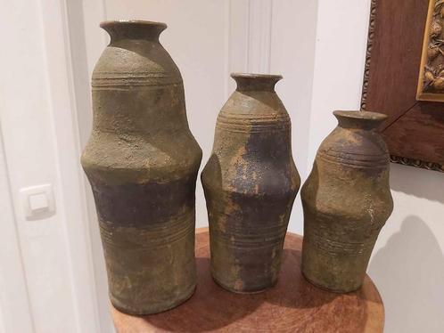 Drie prachtige aardewerken potten, Antiek en Kunst, Antiek | Keramiek en Aardewerk, Ophalen of Verzenden