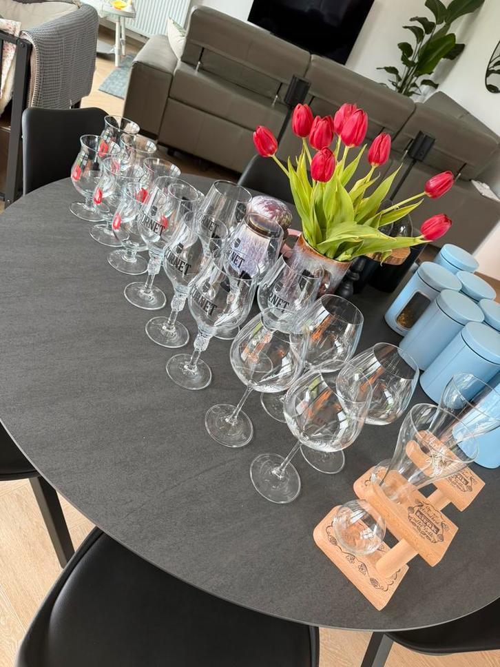 Bierglazen - Set - Duvel/Cornet/Fourchette/Kwak, Verzamelen, Glas en Drinkglazen, Zo goed als nieuw, Ophalen of Verzenden