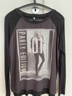 Zwarte T-shirt met print en lange mouw, Only, Zwart, Ophalen of Verzenden, Zo goed als nieuw