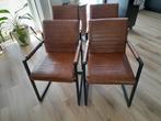 4 eetkamerstoelen, Maison & Meubles, Chaises, Comme neuf, Quatre, Brun, Enlèvement