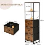 6-laags opbergplank, boekenkast met 3-laags non-woven lades, Huis en Inrichting, Kasten | Boekenkasten, Ophalen, Minder dan 50 cm