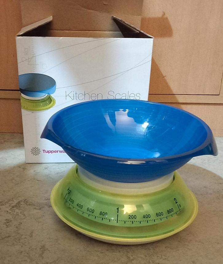 Balance de cuisine Tupperware, Maison & Meubles, Cuisine| Tupperware, Neuf, Balance, Bleu, Vert, Enlèvement