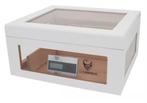 H11 HUMIDOR "LUNA" DIGITALE HYGROMETER 95 SIGAREN WIT, Verzamelen, Rookartikelen, Aanstekers en Luciferdoosjes, Verzenden, Nieuw