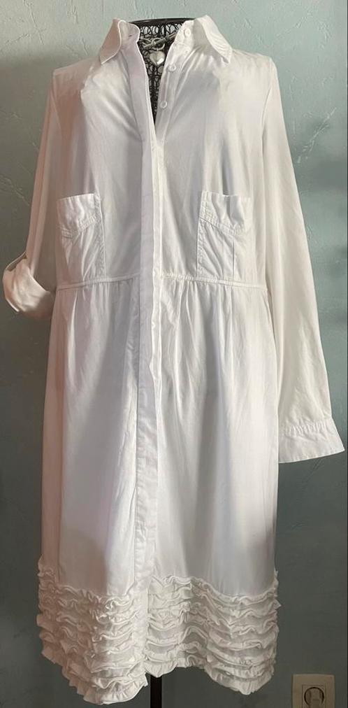 Caroline Biss 46 Toffe Casual witte hemdsjurk look, Kleding | Dames, Jurken, Zo goed als nieuw, Maat 46/48 (XL) of groter, Ophalen of Verzenden
