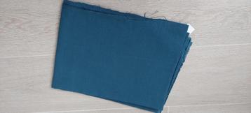 Linnen stof kleur petrol  beschikbaar voor biedingen