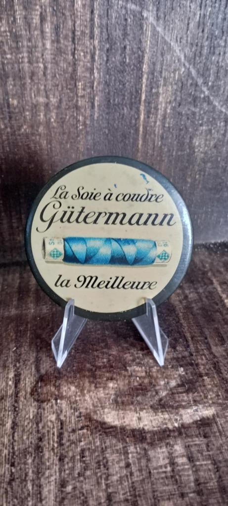 Oude zakspiegel voor reclame Fils Güntermann, Verzamelen, Merken en Reclamevoorwerpen, Gebruikt, Reclamebord, Ophalen of Verzenden
