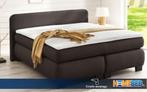 Boxspring Luxor Antracietgrijs 180 x 200, Huis en Inrichting, Slaapkamer | Boxsprings, Nieuw, Ophalen of Verzenden, Twijfelaar