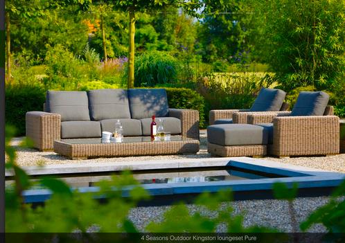 Prachtig Loungeset Outdoor Kingston, Tuin en Terras, Tuinsets en Loungesets, Zo goed als nieuw, Loungeset, Wicker, 5 zitplaatsen