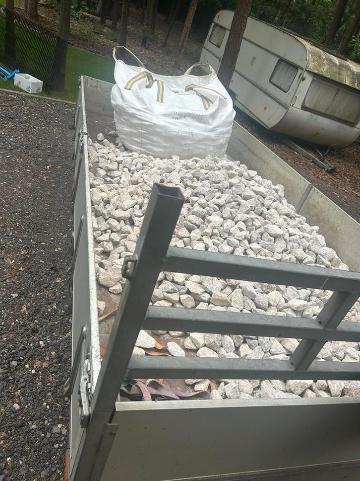 2 kuub ongebruikte stenen (Hortigrey lichtgrijs/beige 50/80), Tuin en Terras, Grind, Keien en Split, Nieuw, Kei, Beige, Ophalen