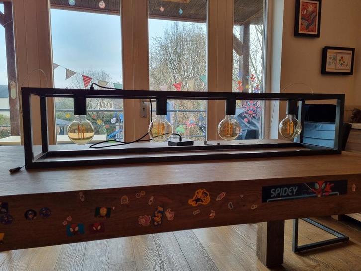 Belle lampe suspendue (y compris 4 lumières supplémentaires), Maison & Meubles, Lampes | Suspensions, Utilisé, Métal, Enlèvement