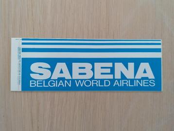Sabena Sticker #007 Sabena - Belgian World Airlines 3,7x10,8 beschikbaar voor biedingen