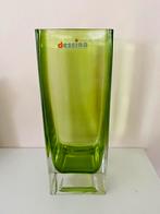 Rechthoekige vaas van geblazen glas - vintage, Huis en Inrichting, Woonaccessoires | Vazen, Ophalen of Verzenden, Minder dan 50 cm