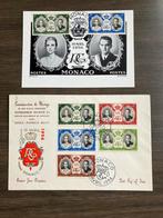 Enveloppe 1er jour Monaco 1956 + carte postale, Enlèvement ou Envoi