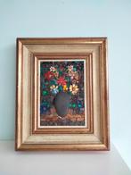 1970s vintage keramiek schilderij Monreale Italy bloemen, Huis en Inrichting, Ophalen of Verzenden, Gebruikt