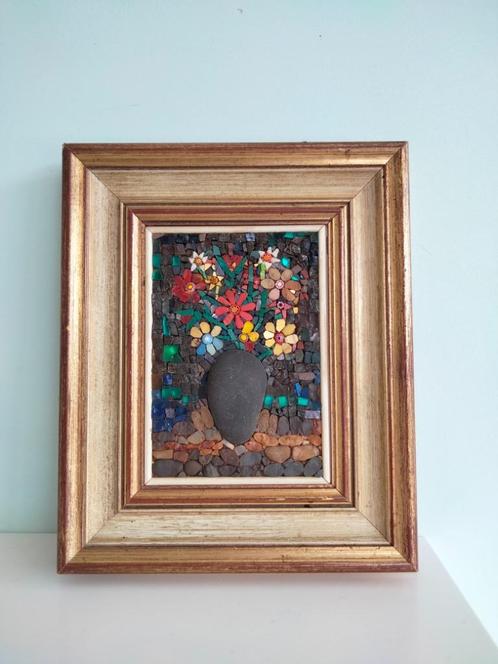 1970s vintage keramiek schilderij Monreale Italy bloemen, Huis en Inrichting, Woonaccessoires | Overige, Gebruikt, Ophalen of Verzenden