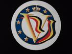 sticker Veteranen van het leger, V met Belgische vlag, kroon, Ophalen of Verzenden, Nieuw, Overige typen