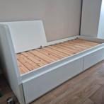 Lit banquette Flekke 2 places, blanc, 80x200/ 160x200, Maison & Meubles, Comme neuf, 200 cm, Deux personnes, Moderne