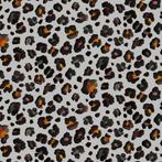 Coupon jersey digital stof panterprint., Verzenden, 120 cm of meer, Nieuw, Katoen