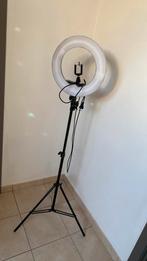 Ringlamp + statief, Audio, Tv en Foto, Fotografie | Fotostudio en Toebehoren, Ophalen, Gebruikt, Lamp of Flitsset