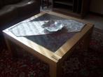 salontafel, Huis en Inrichting, Tafels | Salontafels, Ophalen, Zo goed als nieuw, Vierkant, Eikenhout