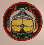 Patch Firefighter 10 Wing van de Belgische luchtmacht, Ophalen of Verzenden, Luchtmacht, Embleem of Badge