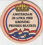 BIERKAART   AMSTEL AMSTERDAM  30 APRIL 1980 PRINSES BEATRIX, Collections, Marques de bière, Sous-bock, Amstel, Envoi, Neuf