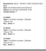 Tickets DeuS, 19 mars 2026, Deux personnes, Mars, Rock