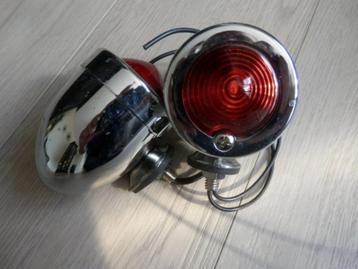 Opbouw achterlampjes chroom, oldtimer, VW Buggy e.d.  beschikbaar voor biedingen
