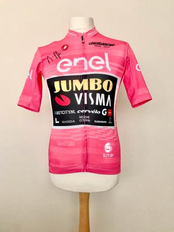 Jumbo Visma 2023 Giro d’Italia Leader Jersey Roglic signed beschikbaar voor biedingen