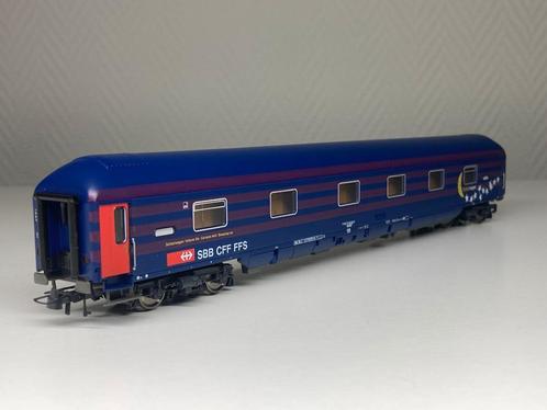 Roco 45073: SBB Slaaprijtuig WLAB "Mond und Sterne", Hobby en Vrije tijd, Modeltreinen | H0, Zo goed als nieuw, Wagon, Gelijkstroom of Wisselstroom
