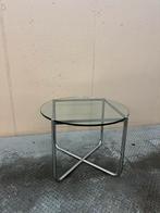 Vintage tafel van Mies Van Der Rohe voor Knoll, Glas, 60 cm of meer, 55 tot 75 cm, Rond