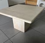 Table en travertin, Huis en Inrichting, Tafels | Salontafels, Ophalen, Zo goed als nieuw, Vierkant