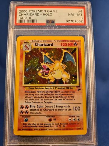 Charizard 4/130 - Base Set 2 (PSA 8) beschikbaar voor biedingen