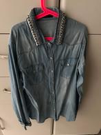 Jeanshemd met strass, Ophalen of Verzenden, Maat 36 (S)